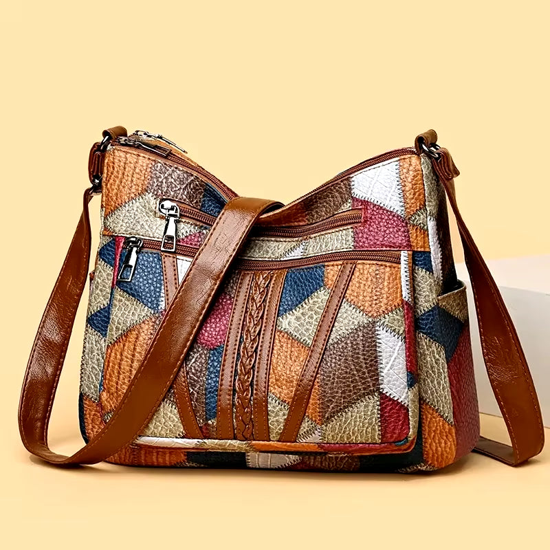 Women'S Elegant Vintage Crossbody Bag Trendy Handbag Fashion Multi-Pockets Shoulder Bag All-Match Retro Crossbody Bag for Daily