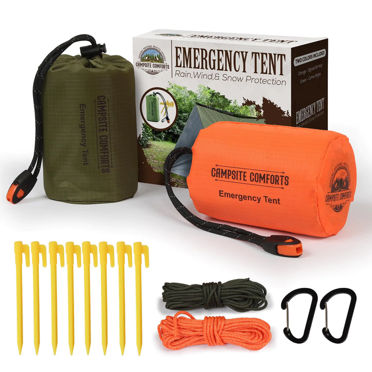 2-Person Emergency Mylar Tent Pack, Ultralight Shelter.